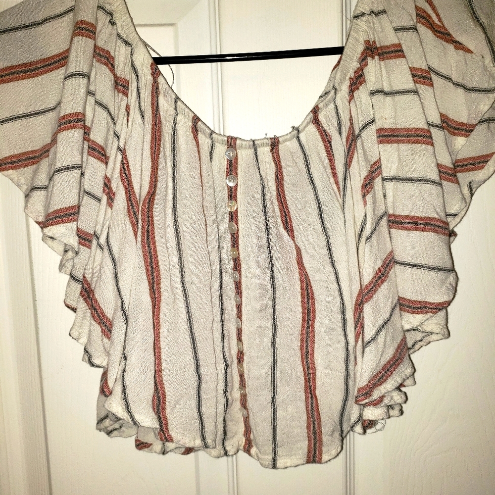 Bohemian Ruffled Crop Top